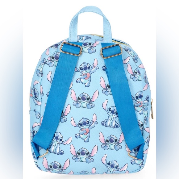 Disney Stitch Girls Faux Leather Mini Backpack - Picture 3 of 5